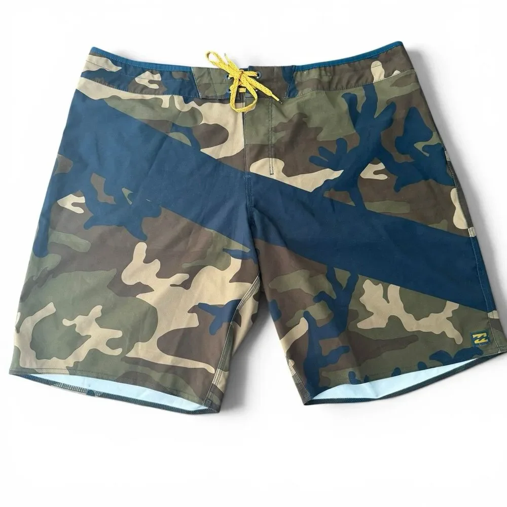 Billabong Recycler Board Shorts Men 38 Camo T Street Airlite Drawstring Swim